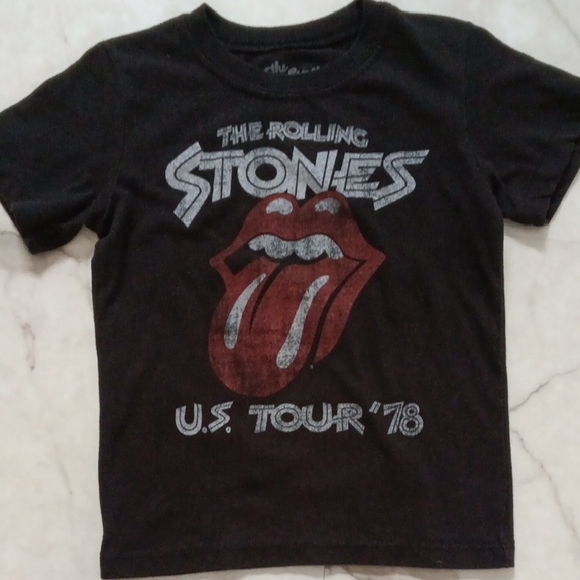 the Rolling Stones Other - The Rolling Stones Kids Black and Red Tour Tee